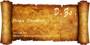 Duga Zsombor névjegykártya